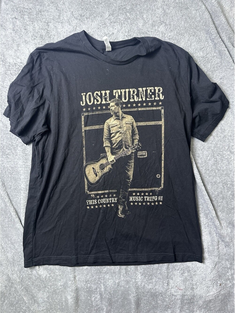 Josh Turner This Country Music Thing Tour Concert T Shirt 2XL Black Country